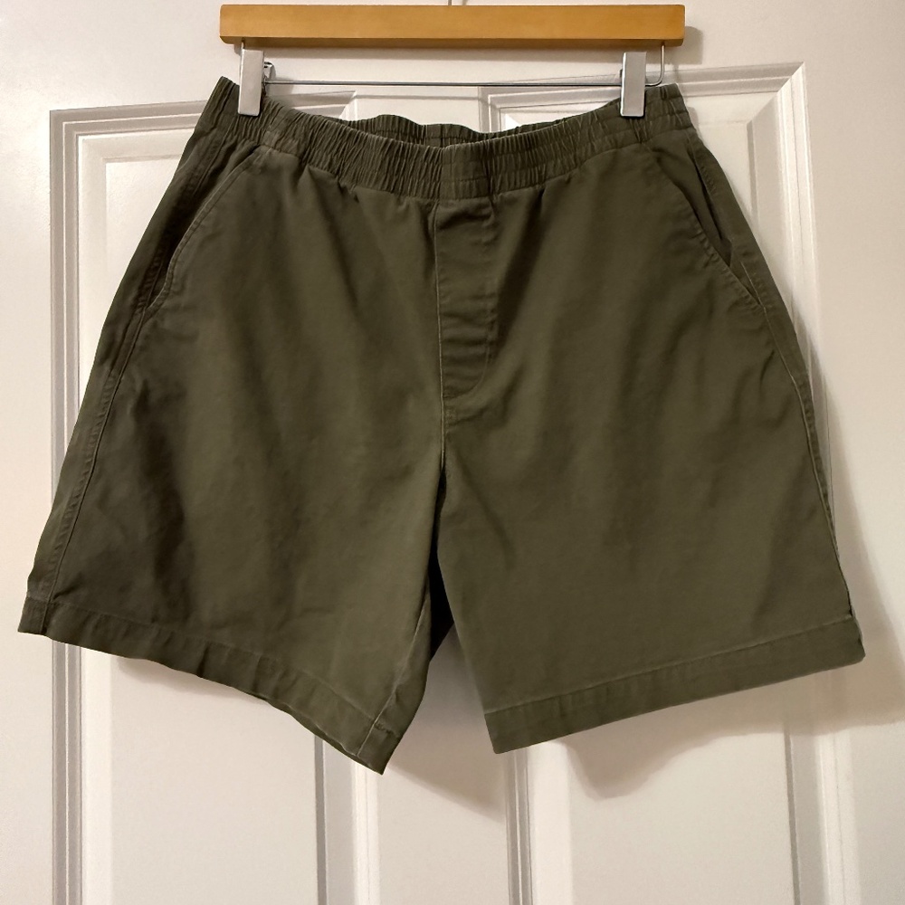 Land's End Mid Rise Elastic Waist Pull-On 7" Chino - Size 12
